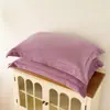 Funda de almohada de color liso Funda de almohada para dormitorio 48X74cm Uso doméstico Estilo Ins para Airbnb Pieza única 200g Terciopelo de leche Paquete de par