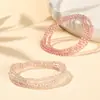 Jingdong Jewelry 5A Cristal de Fresa Blanco Natural Pulsera de Múltiples Círculos para Novia Pulsera de Estilo Lujo Ligero de Moda Venta al por Mayor