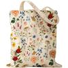 Amazon Transfronterizo Inglés Casual Gráfico Lona Bolsa de Almacenamiento Bolsa con Cremallera Bolso Floral