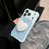 Funda de Epoxy de Color Sólido Simple Adecuada para iPhone 17 Pro Max con Asa, 16 Soporte, 15/16 Pro Anti-Caída Funda para Teléfono 15