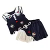Conjunto de Dibujos Animados Hello Kitty Estilo Nuevo Universitario 2026 para Mujer, Conjunto de Dos Piezas de Falda Plisada de Verano, Tendencia Elegante y que Reduce la Edad
