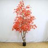 Planta Artificial Bordo Vermelho Japonês Planta em Vaso Decoração de Chão Folha de Bordo Árvore Falsa Vitrine Bonsai Artificial de Alta Qualidade Bordo Vermelho Artificial