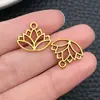 Acessórios de joias de liga DIY 20 estilos liga símbolos de yoga flor de lótus pingente de colar redondo oco brinco charm
