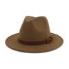 Sombreros de fieltro de ala ancha unisex para hombre y mujer, sombrero Panamá Trilby, sombrero de jazz