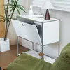 Gabinete Combinado Módulo U Estilo Coreano Bauhaus Ins Style Cama Metálica Vintage Mesita de Noche Acero Inoxidable Aparador Lateral