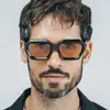 Óculos de sol estilo europeu e americano de nicho com armação grossa óculos de sol poligonais simples para homens e mulheres Óculos de formato côncavo para fotografia de rua de moda passarela