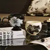 Taza de Cerámica, Taza de Gama Alta, Taza de Café de Gama Alta, Lirio Perfumado, Vaso de Agua Souvenir de Lujo Ligero para Mejor Amigo