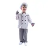Disfraz de Chef para Niños Disfraz de Actuación Clase de Repostería Disfraz Cos Sombrero de Chef Delantal Juego de Rol
