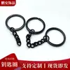 Fabricante de Origen Suministra Anillo Plano de Metal Negro Cromo Brillante Doble Anillo Oro Kc Color Pistola Anillo para Caballos Llavero Accesorios DIY