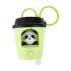 Llavero Original de Taza de Té de Leche Luminosa con Expulsión Colgante Lindo de Panda Capibara Pareja para Bolso Regalo