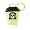 Llavero Original de Taza de Té de Leche Luminosa con Expulsión Colgante de Bolso de Pareja de Panda Capibara Lindo Regalo