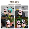 Adornos para Coche de Patito Amarillo Coche a Batería Cerdito Motocicleta Eléctrica Bicicleta Adornos Accesorios Pequeños para Coche Colgante