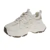 Zapatillas Chunky para Mujer 2026 Primavera Nueva Moda Versátiles Transpirables para Correr Casuales Deportivas Suela Gruesa que Aumenta la Altura Zapatos Blancos
