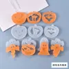 Molde de Resina de Cristal DIY Poppy Serie de Colgantes de Halloween Peculiares Calabaza Fantasma Etiqueta Molde de Silicona