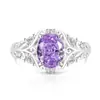 Venta caliente de transmisión en vivo: Anillo de Vid de Diamante de Alto Carbono Súper Brillante para Mujer con Corte Flor de Hielo Forma de Huevo de Paloma, Anillo con Forma de Huevo Chapado en Oro Real