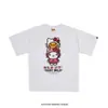 Camiseta de manga corta Bape estilo coreano transfronteriza, nueva co-marca Sanrio, caricatura linda, corte holgado, al por mayor