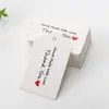 Etiqueta de papel kraft cartão de panificação feito à mão com amor obrigado produto obrigado pequena tag