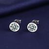 Pendientes de circonita con corona atmosférica y amatista para mujer, joyería elegante de moda coreana