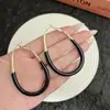 Pendientes Geométricos Ovalados Tipo Gota de Aceite Ankora Rojos de Industria Pesada Europea y Americana Moda Retro Lujo Accesible Pendientes Exagerados Atmosféricos para Mujer