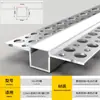 Luz Lineal LED Canaleta de Aluminio Empotrada Tira de Luz Dura de Aleación de Aluminio Lineal Negra Luz Lineal Montada en Superficie Canaleta de Aluminio
