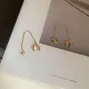 Brincos de pino S925 com corrente e franja, estilo coreano moderno, peça única, estilo frio, clipe personalizado para cartilagem da orelha sem furo na orelha