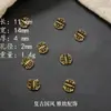 Acessórios de joia em liga que preservam a cor método antigo ouro de areia duas vidas feliz boa sorte contas espaçadoras corda de tecelagem diy fio de contas artesanal para amarrar pequenos acessórios