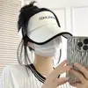 Gorra de Seda de Hielo Tipo Pico para Mujer con Ala Ancha, Sombrero de Sol de Copa Abierta para Salidas y Correr, Protección UV, Transpirable y Ligero