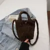 Bolsa de Hombro/Axila de Felpa Estilo Coreano Nueva Primavera Gran Capacidad Elegante para Viajero Estudiante Bolso Cruzado de Mano