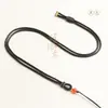 Collar Colgante de Ágata Jade Cuerda Nudo Plano Tejido a Mano DIY Colgante de Jade Cristalino Hebilla de Seguridad Cordón Dorado