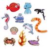 Bordado Yi bordado tela pegatinas bordado a máquina sello moderno lindo Marino pequeño animal ropa parche decorativo pegatinas