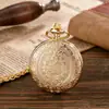 Reloj de bolsillo clásico tallado L48 con tapa hueca, reloj de collar vintage para hombres y mujeres, reloj colgante de regalo para estudiantes, reloj de bolsillo