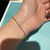 Pulsera Popular de Niña Carmesí de Xiaohongshu, Zirconia Rojo Sangre de Paloma Completamente Incrustada de Diamantes, Pulsera de Año Zodiacal de Aspecto Elegante