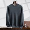 Outono e inverno novo 100 suéter de caxemira masculino meia gola alta gola alta cor sólida moda suéter quente camisa de base de malha