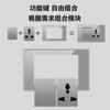 Tomada Padrão Americano com Interruptor 16A Estilo Americano 110V Painel de Tomada Multifuncional Sul-Americano com Interface USB Painel de Tomada