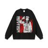 Camiseta de hip hop transfronteriza americana de manga larga y corta, lavada, de cuello redondo, holgada, informal, básica, para amantes.