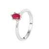 R0382 Anillo de Diseño de Lujo Ligero All-match de Nicho Europeo y Americano para Mujer de Latón Chapado en Oro Zircón Rojo Anillo de Articulación