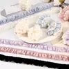 Falda plisada perlada Cinta Accesorios para el cabello DIY Fabricación de moños Cinta de encaje Decoración de flor Cinta de embalaje