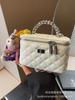 Bolso Nicho de Alta Gama para Mujer Primavera y Verano 2025 Nueva Moda Bolso Bandolera de Cadena Acolchado Bolso Satchel Tipo Cubo para Mujer