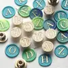 Novo Produto Folha Padrão Série de Letras Inferiores 26 Letras Inglesas Cabeça de Cobre Cabeça de Selo de Tinta de Fogo Latão Multicamada