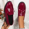 Mocasines vintage transfronterizos europeos y americanos, charol, para niñas, comercio exterior, lazo decorativo, tacón grueso, zapatos de vestir, venta al por mayor, talla grande