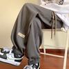 Pantalones gofrados para hombre Primavera y Otoño Nuevo suelto tobillero herramienta moda marca verano suelto deportivos casuales americanos