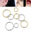 Aros de nariz europeos y americanos sin costura, anillos de labio de cabeza redonda de acero inoxidable, anillos de labio sin perforación, tachuelas de nariz, pinzas de nariz simples, joyería para perforaciones al por mayor