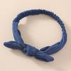 Diadema de Orejas de Conejo de Algodón Puro Diadema Anudada de Fontanela para Niñas Europeas y Americanas Diadema de Ala Ancha para Bebé Lazo para Niños Diadema para Niños