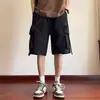 Pantalones Cortos de Trabajo con Bolsillo Grande para Hombre Verano Delgados de Marca de Moda Pantalones Casuales para Hombre Estilo Americano Holgados Deportivos de 5 Pantalones