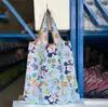 Bolsa de compras feminina de nylon, prática e portátil, para compras em lojas, supermercados, bolsa de ombro para compras, pode ser Vendida no Atacado