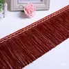 Borda de renda estilo europeu, borla de franja de bigode de dragão esticada de 16cm, borda de renda decorativa e acessórios para bordas de mesa.