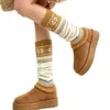 Polainas de punto Fair Isle, nueva colección 2026, diseño retro de copo de nieve para mujer otoño/invierno, cubierta versátil para las piernas