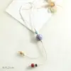 Cordón de cerámica estilo chino, minimalista y moderno, versátil y artístico, colorido, adecuado para mochilas de estudiantes, colgante de llave de dormitorio con cuentas