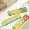 Regla de Palma Linda de Acrílico, Regla de Color Caramelo con Gradiente Colorido, Mini Báscula Multifuncional, Transparente Estilo Clásico