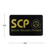 Parche de Velcro con Logo de la Fundación SCP Reflectivo Parche de Capítulo Brazalete Hobby Naturaleza Chaleco Táctico SCP